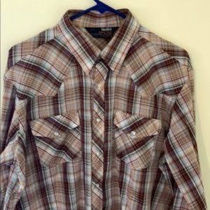VanCort Men’s snap up casual shirt size Large